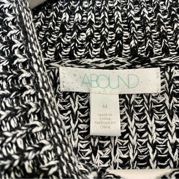 Abound Women’s Easy Stitch Ribbed Mock Neck Long Sleeve Sweater Black Marl NWT - Picture 4 of 7